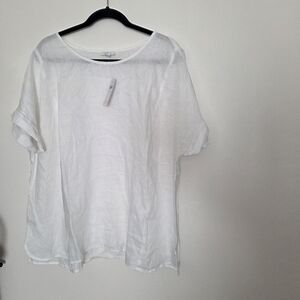 J. Jill Pure Jill NWT Linen Popover Top Xl European Flax
